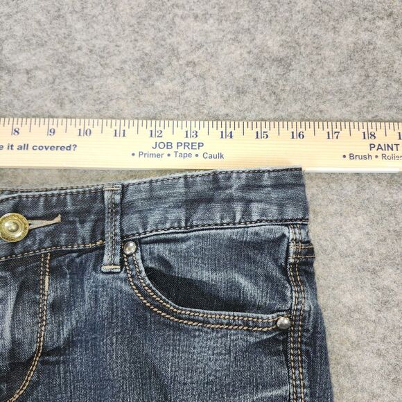 Express Bootcut Jeans Women Size 6 Ella Stretch Dark Wash 32x29 Casual - Picture 4 of 14